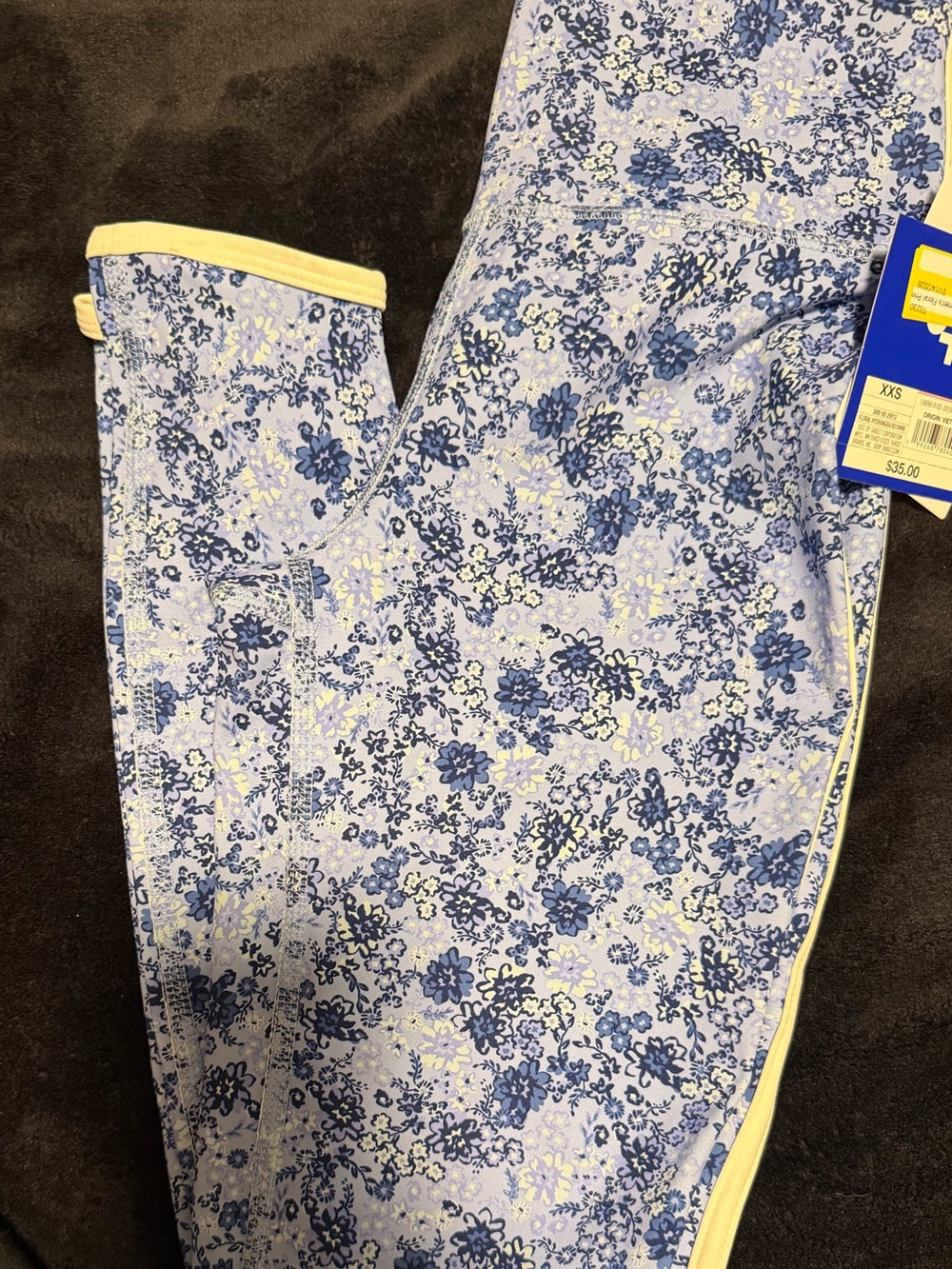 Joylab Blue and Yellow Floral Jeggings